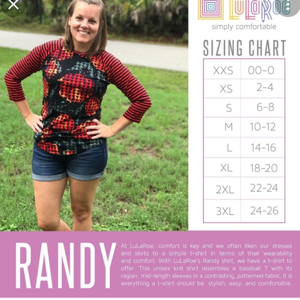 Lularoe Randy Raglan Tee!! NWT! - Picture 6 of 6